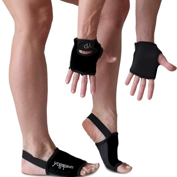 YogaPaws Elite Non Slip Gloves and Socks size 2 in classic black - Picture 1 of 8